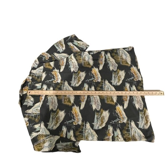 Joe Kealuha’s Reyn Spooner Mens Hawaiian Shirt 2XL Black Car Print Short Sleeve - Picture 4 of 9